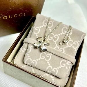 GUCCI Luxury Necklace 925 Sterling Silver 17.7 inches long